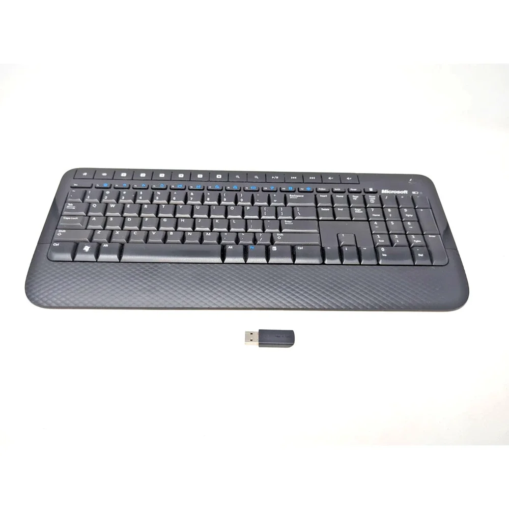 Microsoft 2000 Wireless Keyboard with USB Dongle Receiver Black